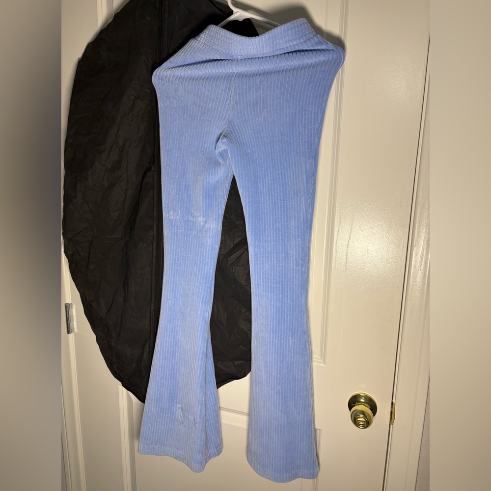 Aerie Blue ribbed flare pants Flare Pants